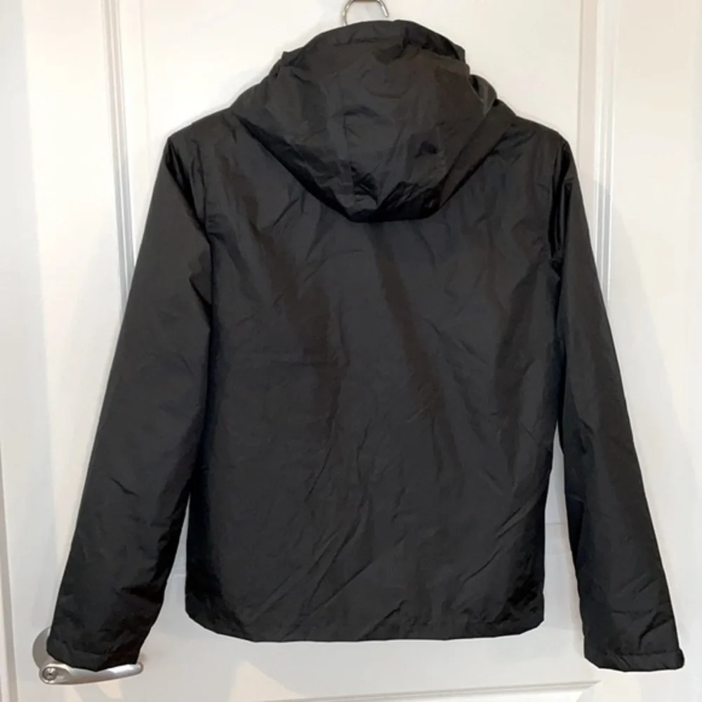MOUNTAIN WAREHOUSE | NWT Full Zip Fleece Lined Hooded Windbreaker Black Jacket